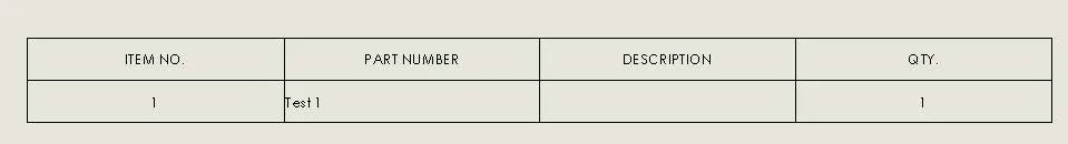 SOLIDWORKS BOM Add Column Width