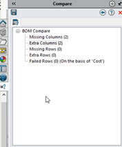 SOLIDWORKS Utilities BOM Compare Tool