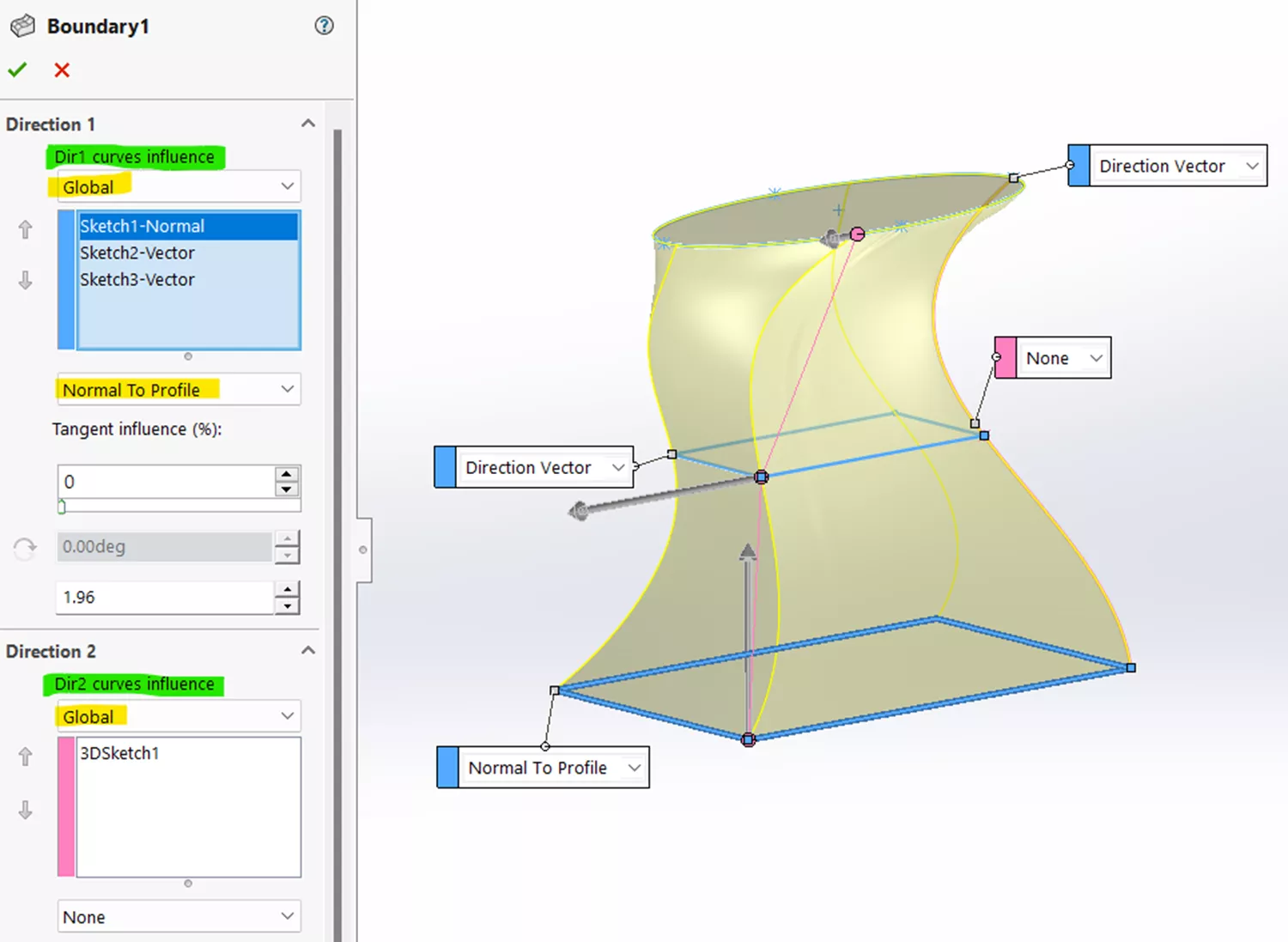 SOLIDWORKS Boundary Command 