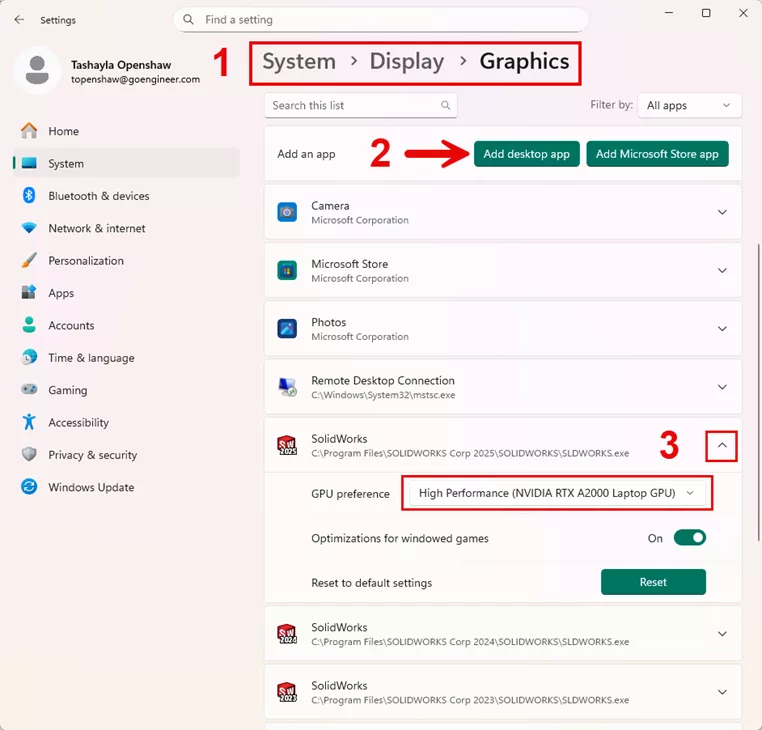 Bypassing Integrated Graphics Cards to Better SOLIDWORKS Performance