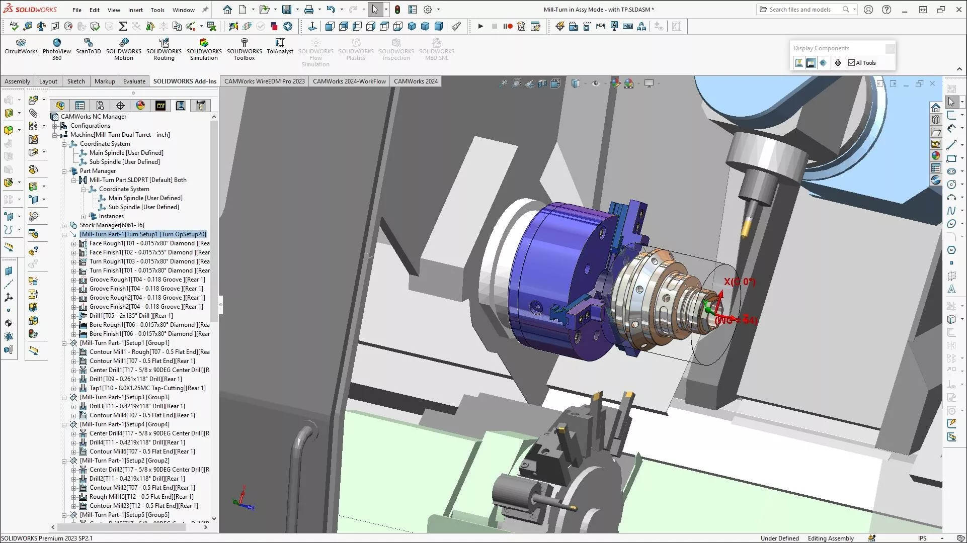 CAMWorks milling and turning in SOLIDWORKS