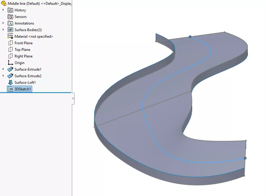 SOLIDWORKS Centerline for Face Curves