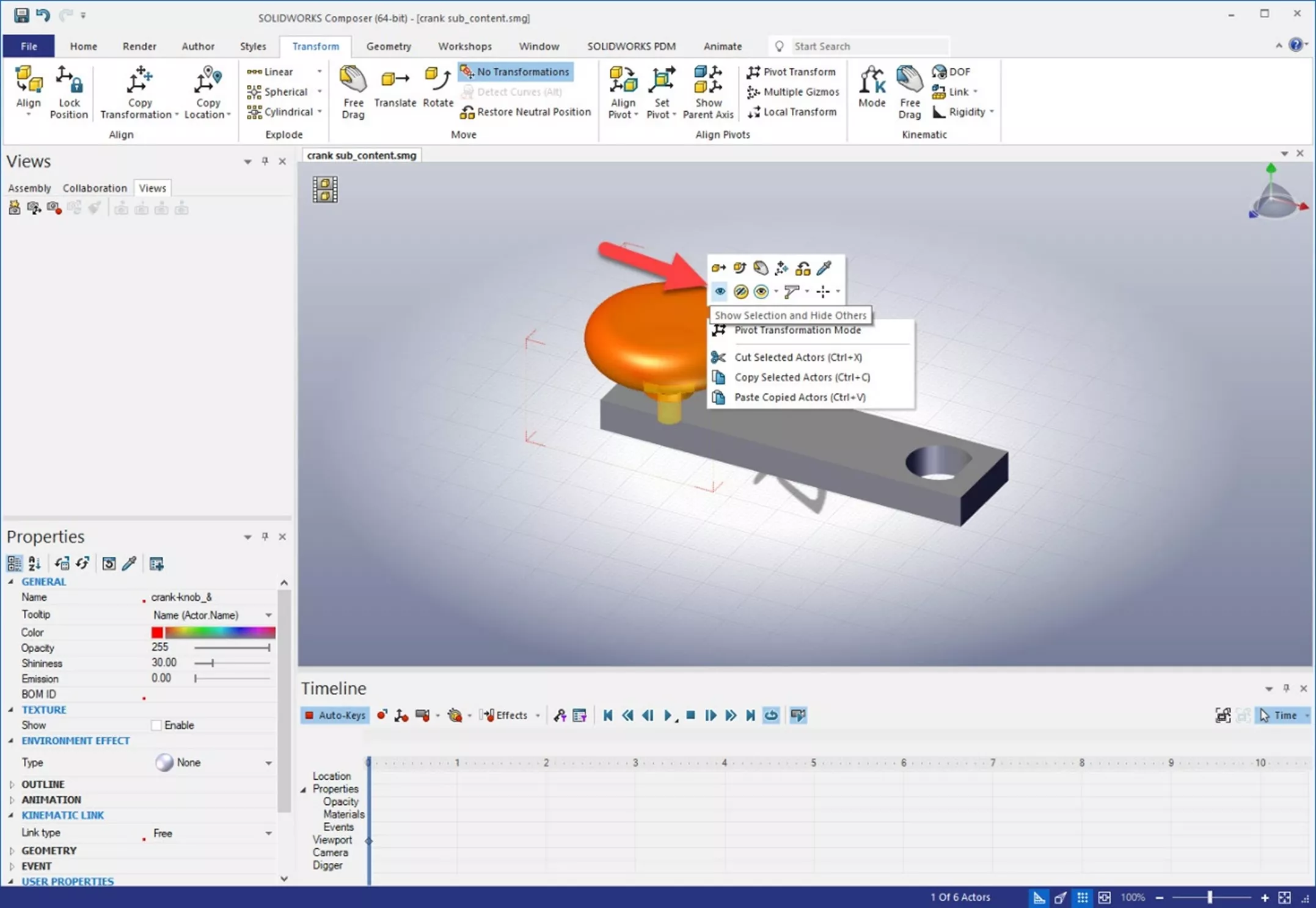 How to Set Up Actors in SOLIDWORKS Composer