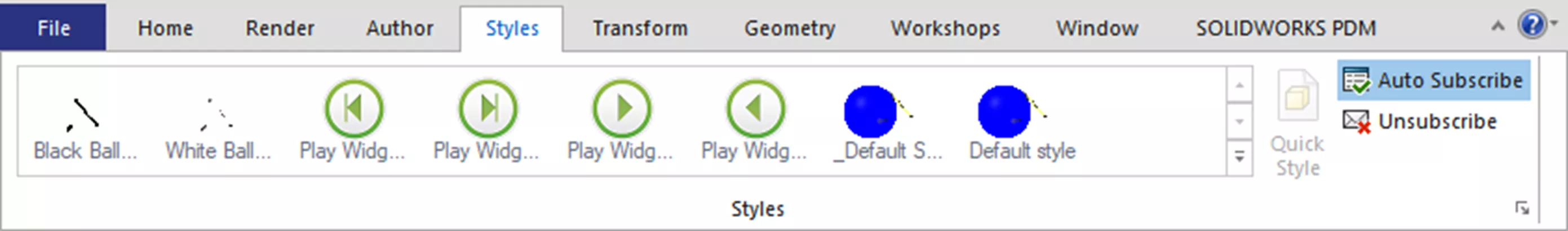 Styles in SOLIDWORKS Composer