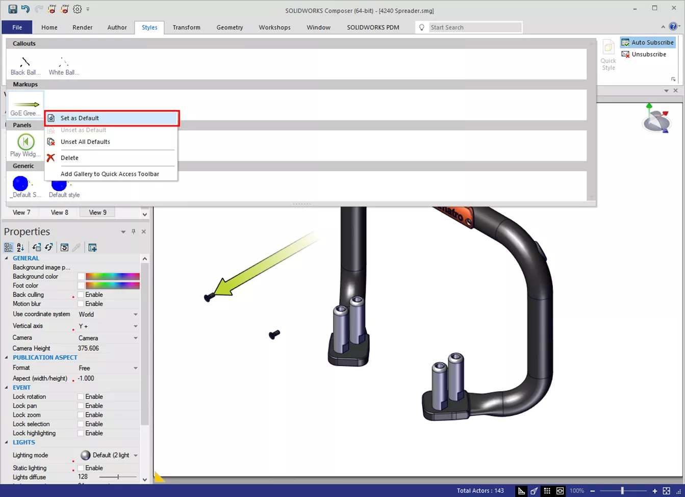 SOLIDWORKS Composer Style Family