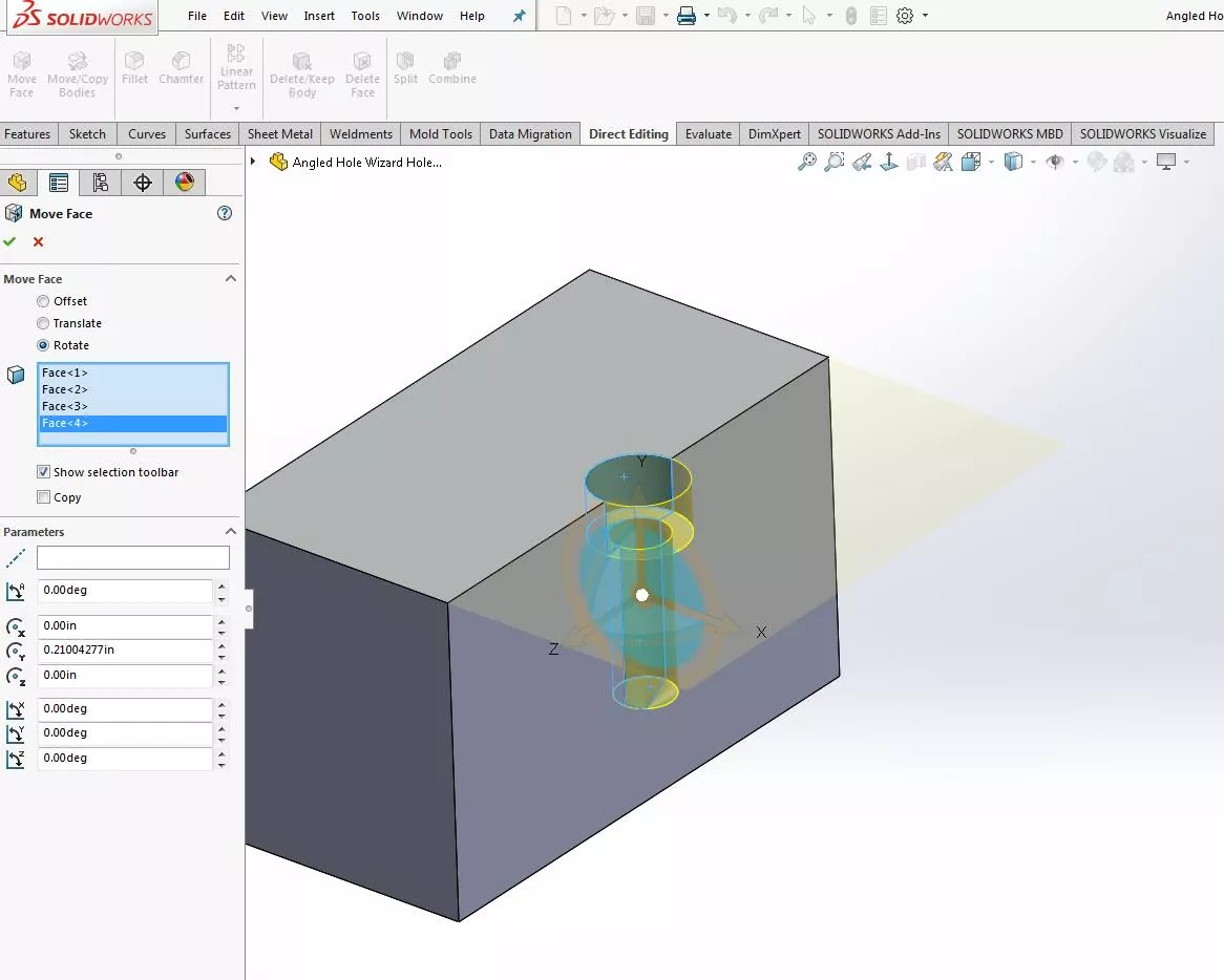 SOLIDWORKS Hole Wizard Holes at an Angle? Here’s How! | GoEngineer