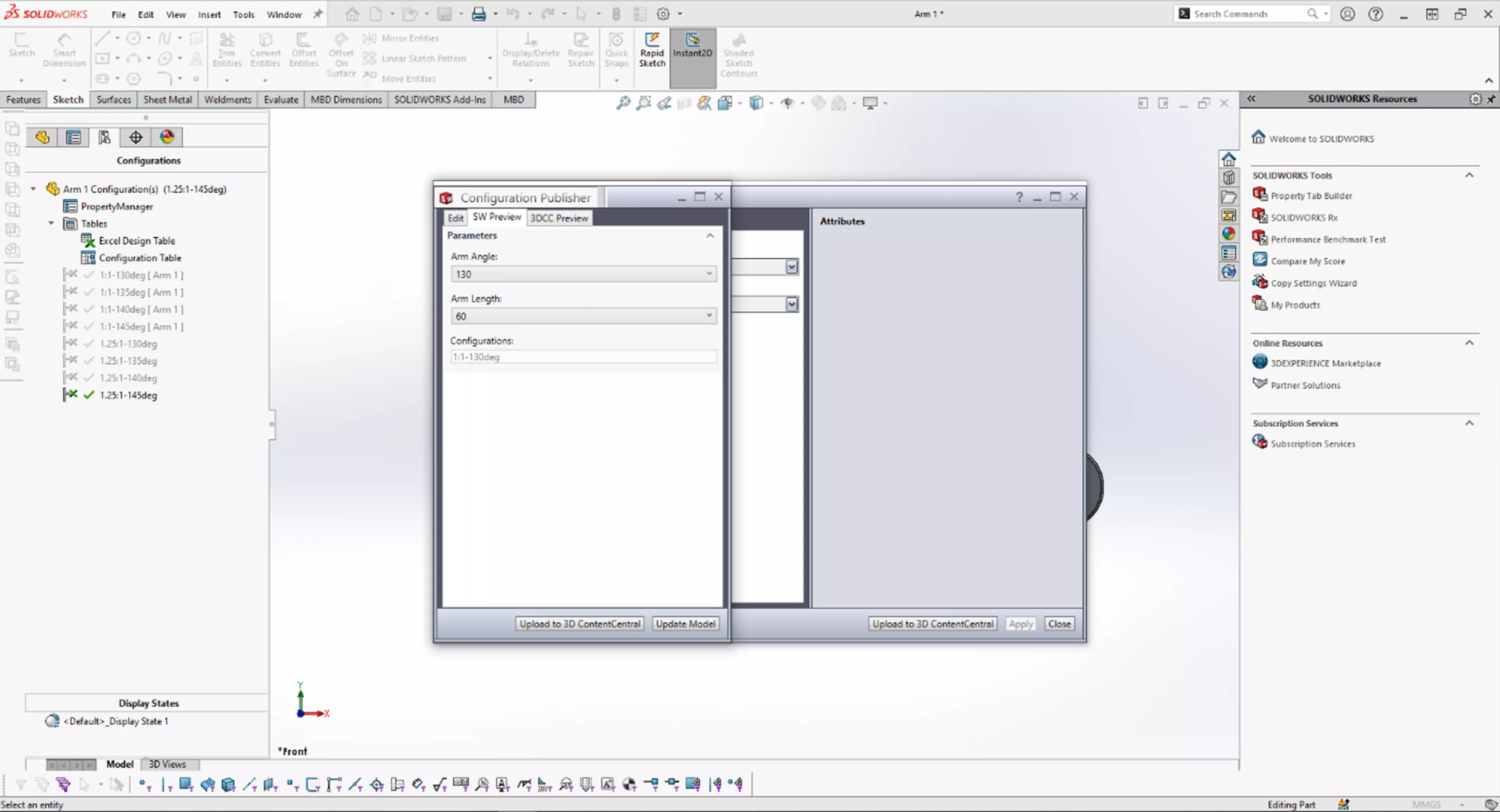 SOLIDWORKS Configuration Publisher SW Preview
