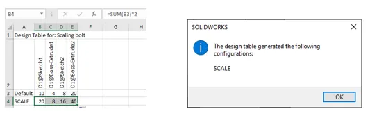 SOLIDWORKS Configurations for Part Scaling 