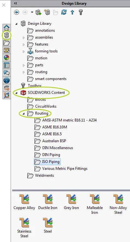 SOLIDWORKS Content: Download Additional Routing Libraries