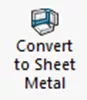 SOLIDWORKS Convert to Sheet Metal Command