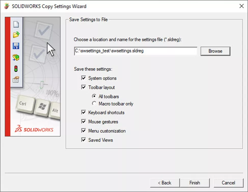 copy settings wizard screen solidworks