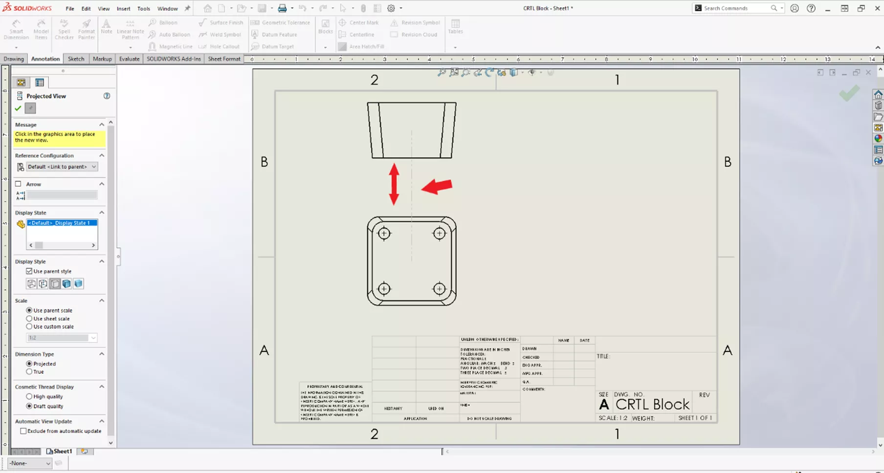 SOLIDWORKS CTRL Shortcut For Break Alignment