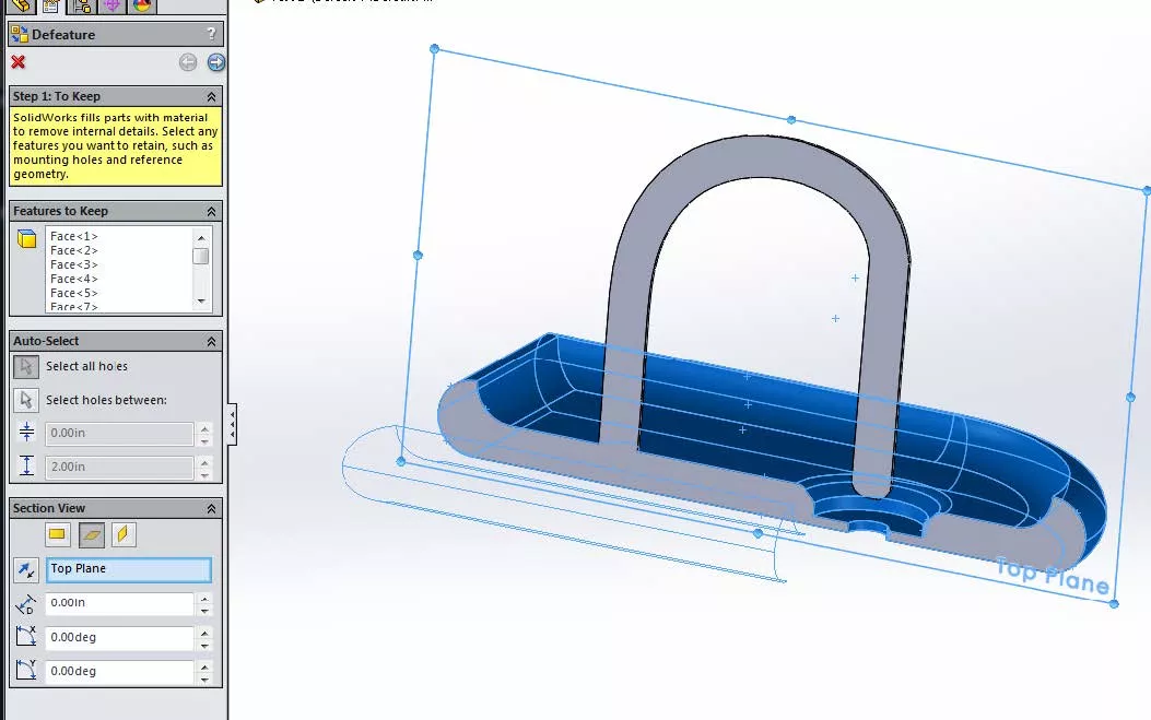 SOLIDWORKS Section view