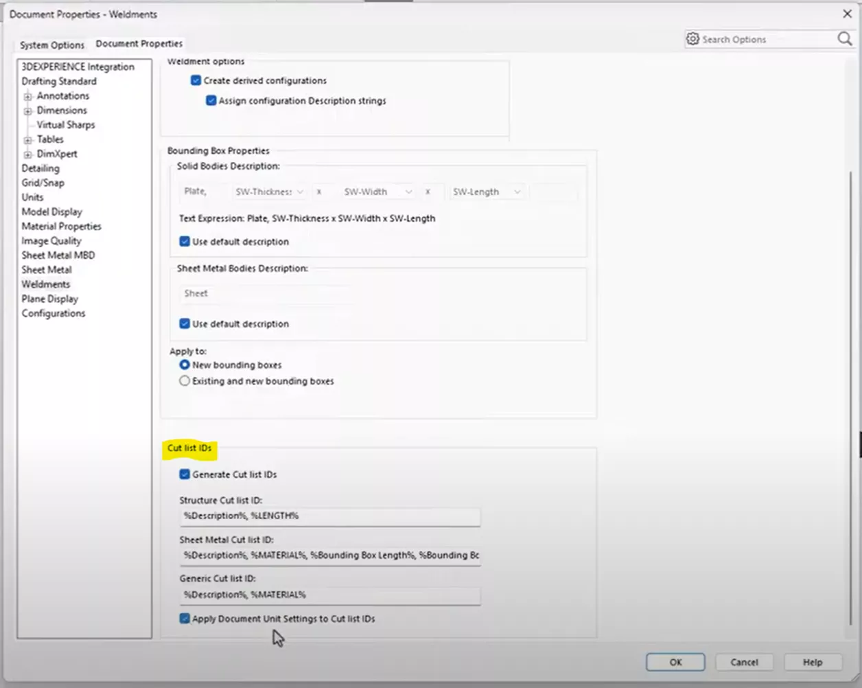 SOLIDWORKS Delivery Day 2025 FD02 Cut List IDs