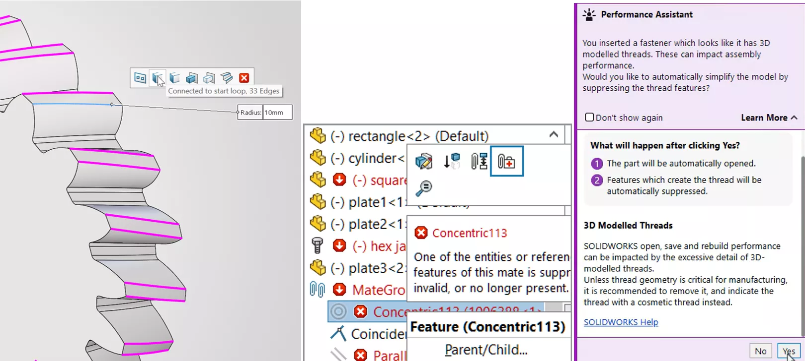 Built-in Intelligence in SOLIDWORKS Design