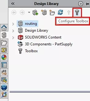 Configure Toolbox Icon in SOLIDWORKS Design Library