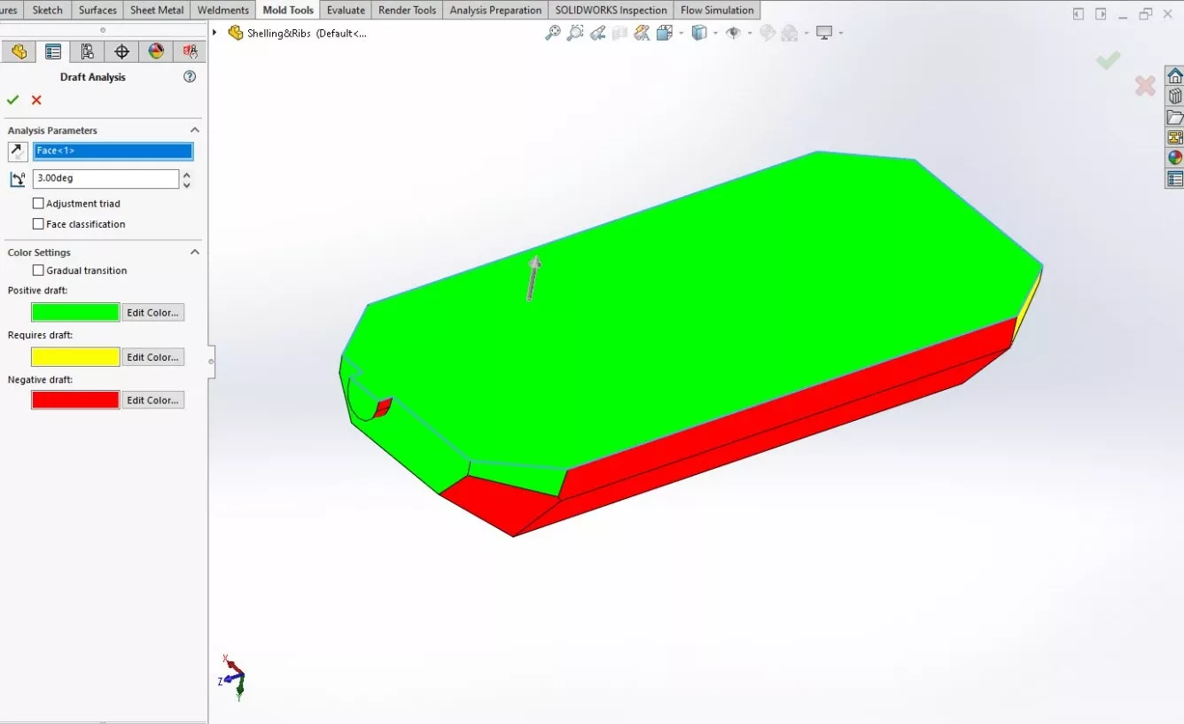SOLIDWORKS Draft Tool Reference Plane