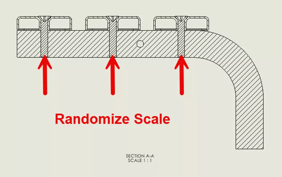 SOLIDWORKS Drawing Randomize Scale 