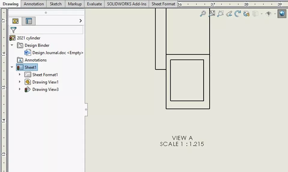 What is a Drawing View Label in SOLIDWORKS