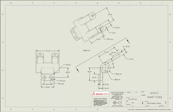 SOLIDWORKS Drawings Training Lesson 7 Overview