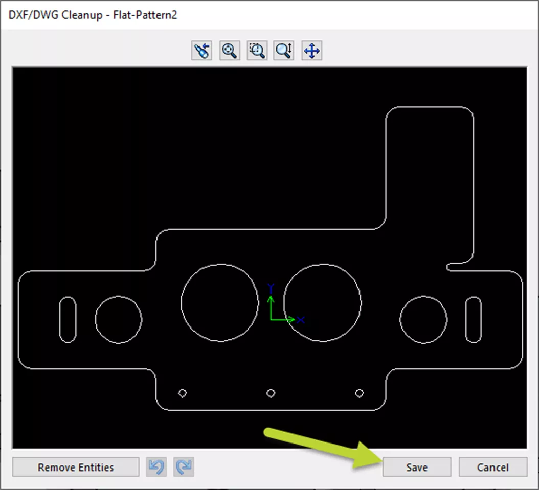 Remove Entities Before DXF is Generated in SOLIDWORKS Sheet Metal