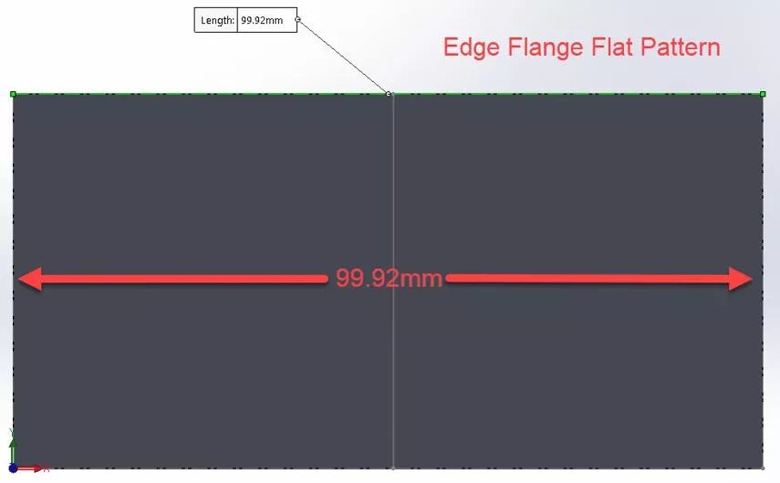 SOLIDWORKS Edge Flange Flat Pattern