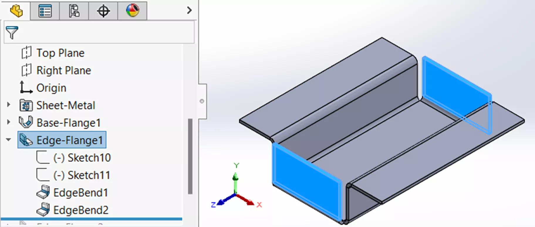 SOLIDWORKS Edge Flange