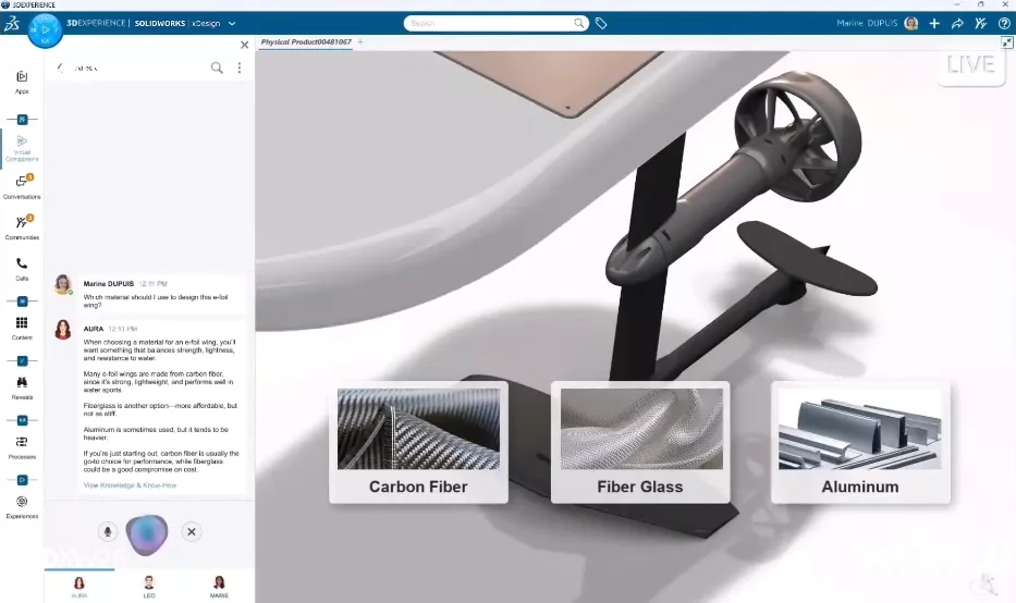 AURA the Built-in AI Virtual Companion for SOLIDWORKS Users