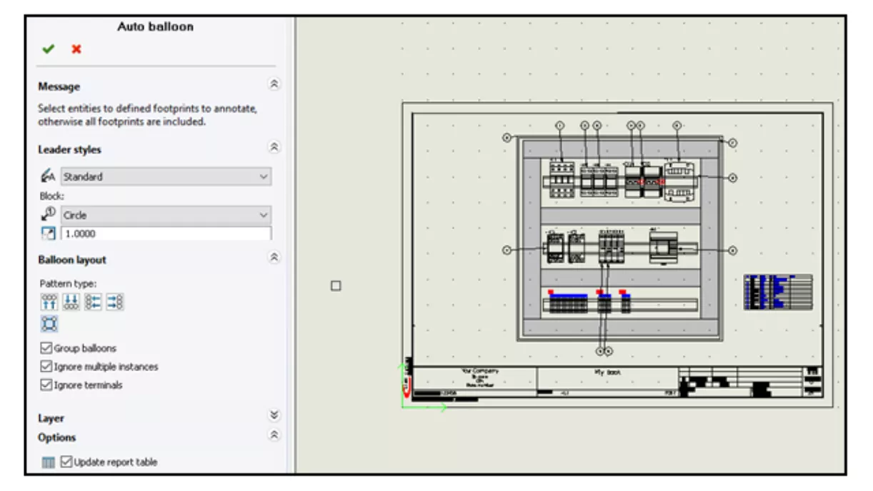 What's New in SOLIDWORKS Electrical 2024 Auto-ballooning