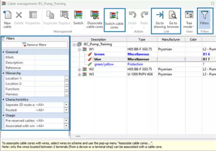 SOLIDWORKS Electrical 2026 Filters