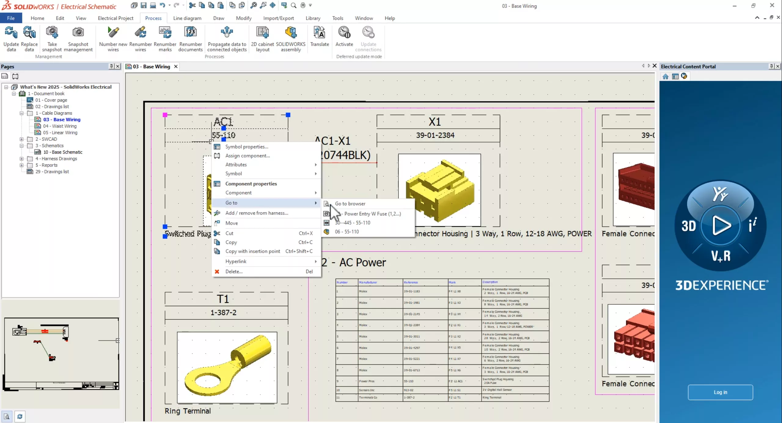 SOLIDWORKS Electrical 2D Go to Browser