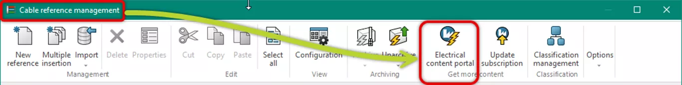 SOLIDWORKS Electrical Cable Reference Management Electrical Content Portal Access