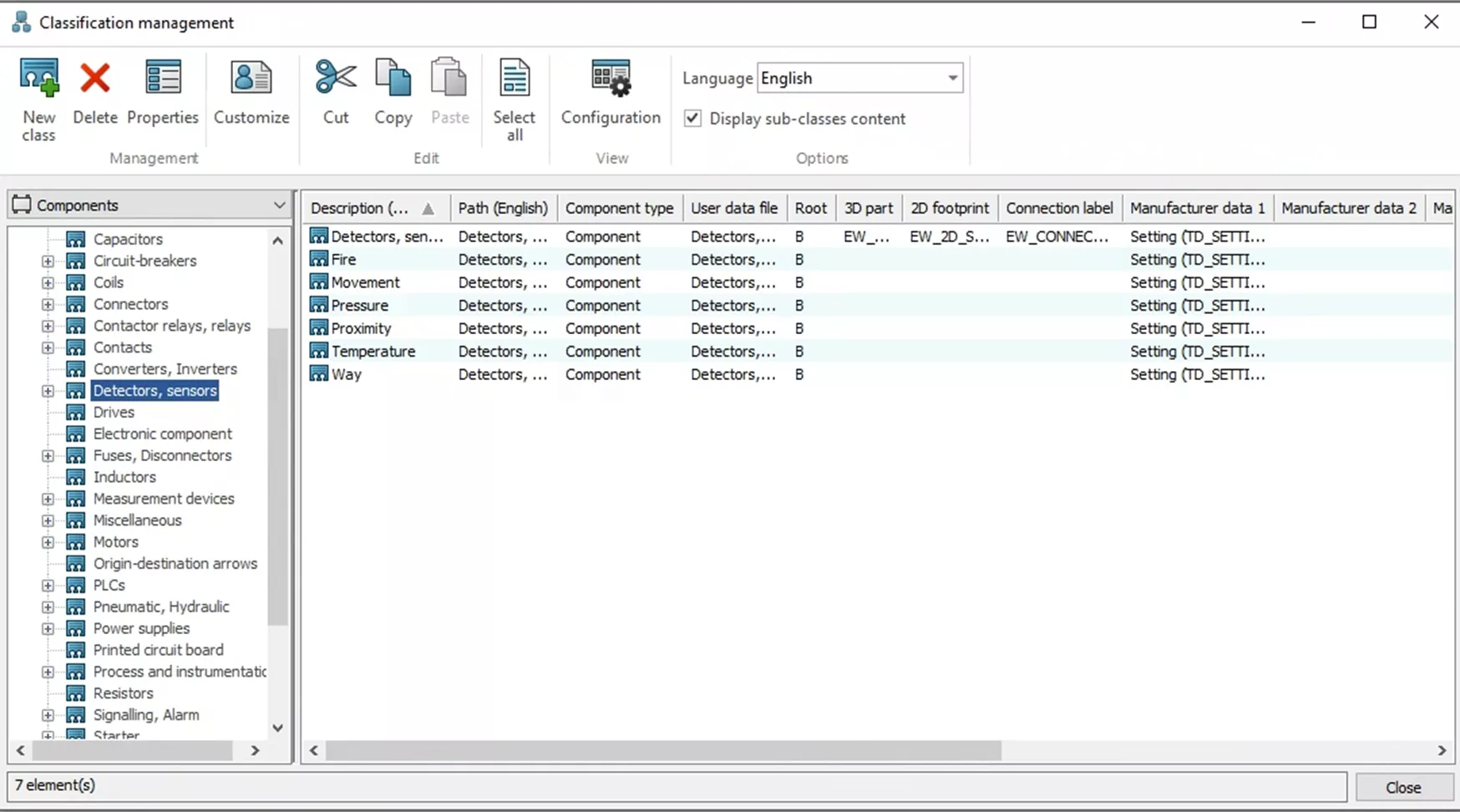 SOLIDWORKS Electrical Detectors, Sensors Components