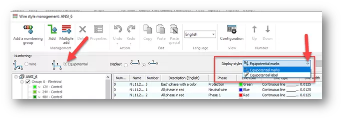 SOLIDWORKS Electrical Equipotential Radio Selection 