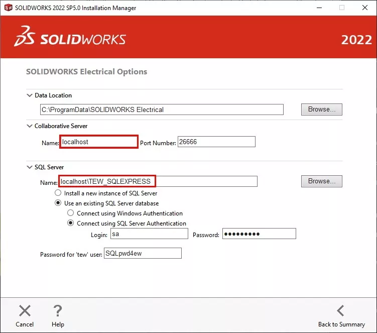 SOLIDWORKS Electrical Installation Error Localhost