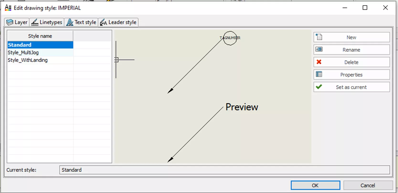 SOLIDWORKS Electrical Leader Style Tab