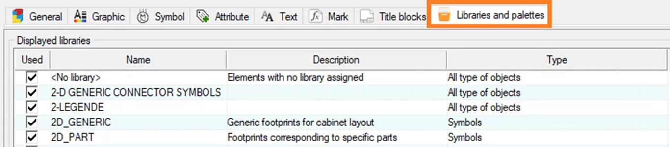 SOLIDWORKS Electrical Libraries and Palettes Option