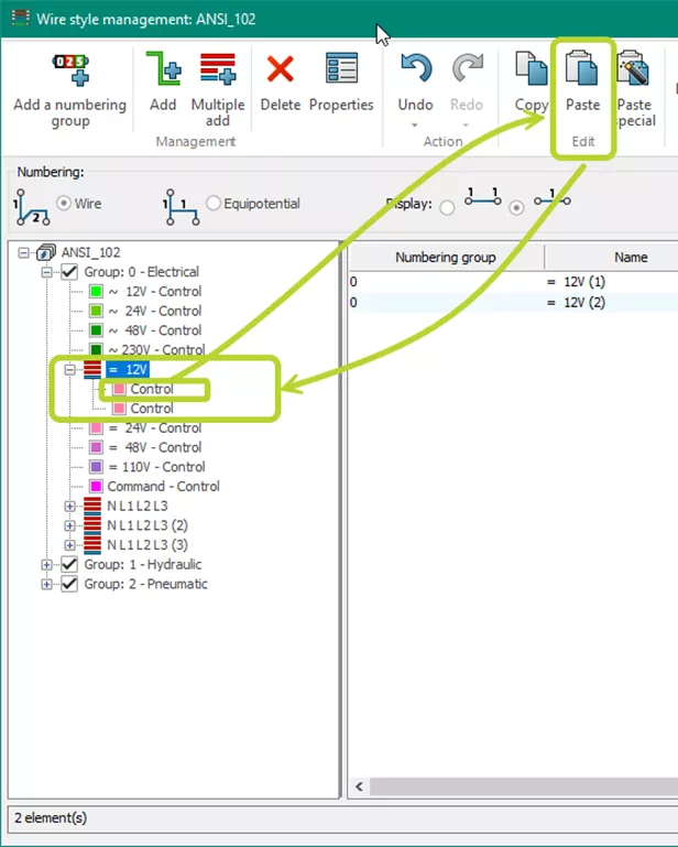 Paste into an Existing Wire in SOLIDWORKS Electrical 