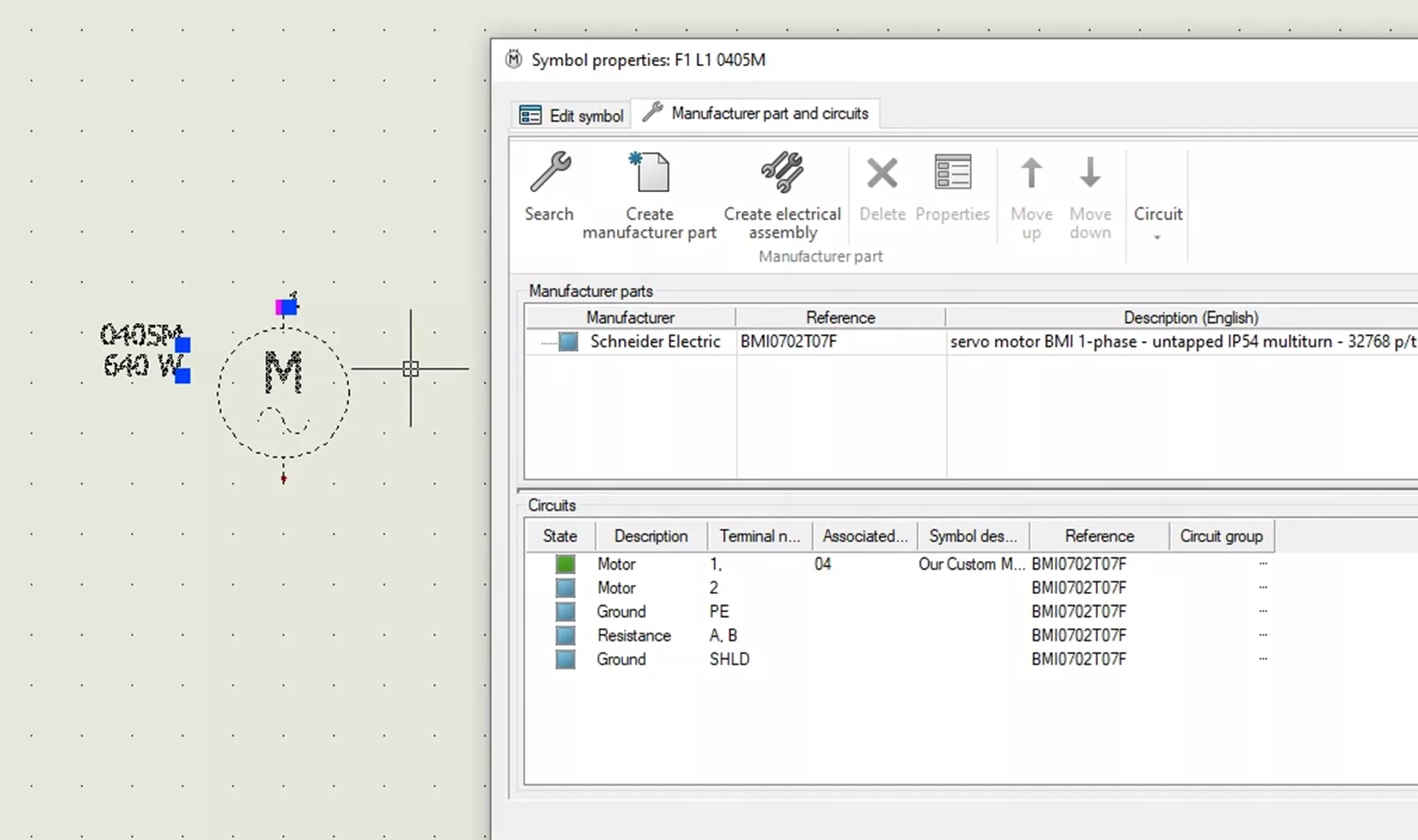 SOLIDWORKS Electrical Save Manufacturer Part Info in a Symbol