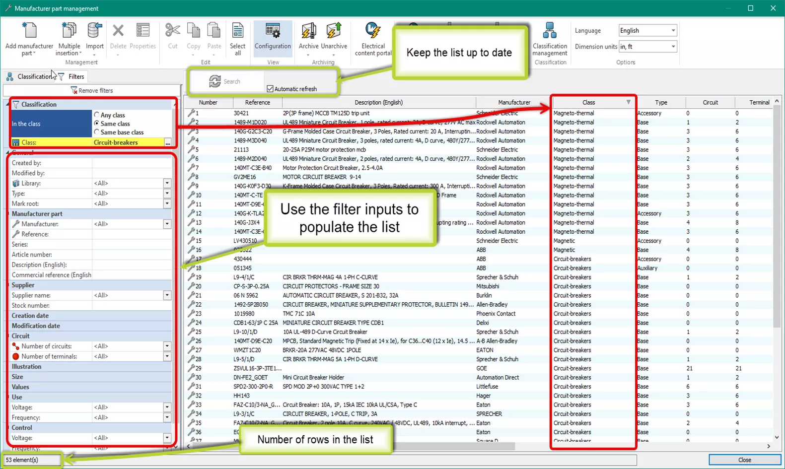 SOLIDWORKS Electrical Schematic Archiving Content of the List