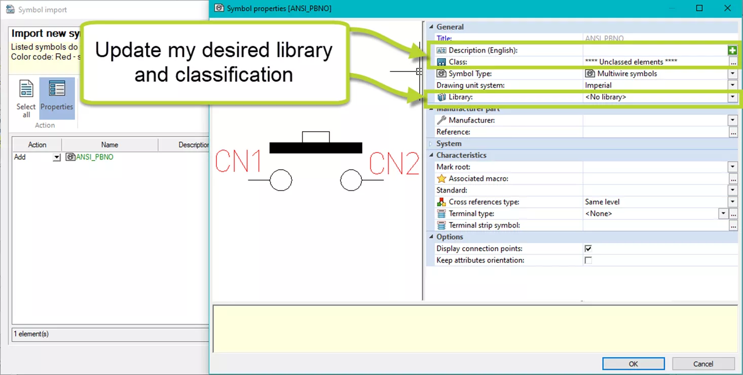 SOLIDWORKS Electrical Update Symbol Library Classification