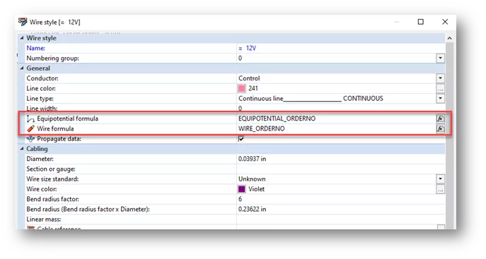 SOLIDWORKS Electrical Wire Numbering Formula 