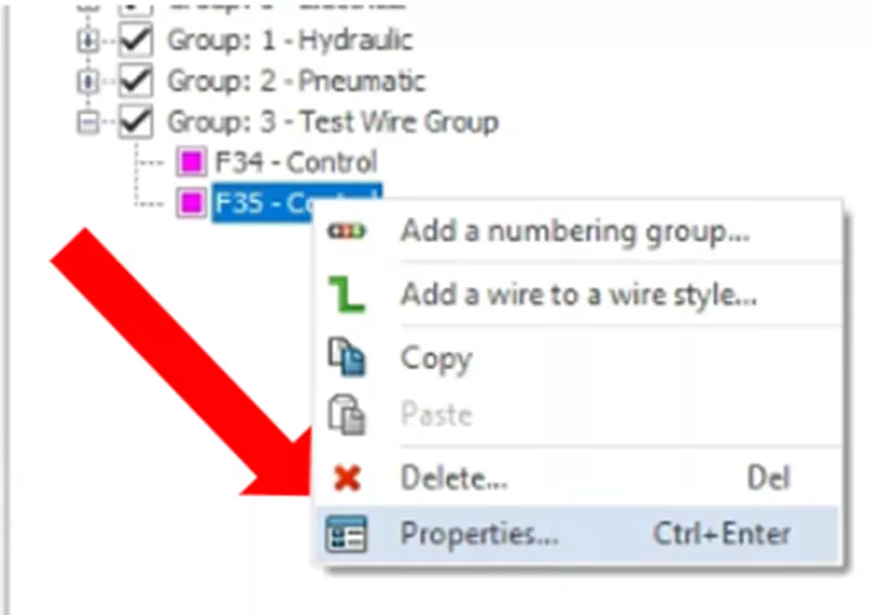 SOLIDWORKS Electrical Wire Properties