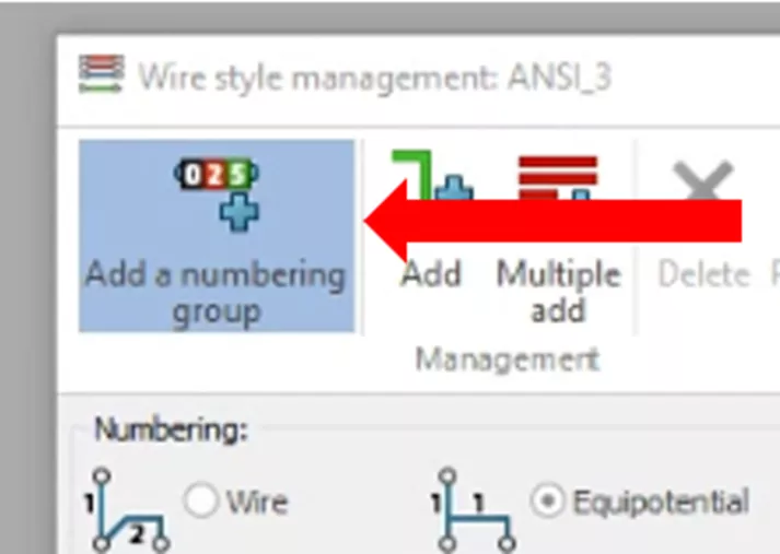 Add a Numbering Group Option in SOLIDWORKS Electrical 