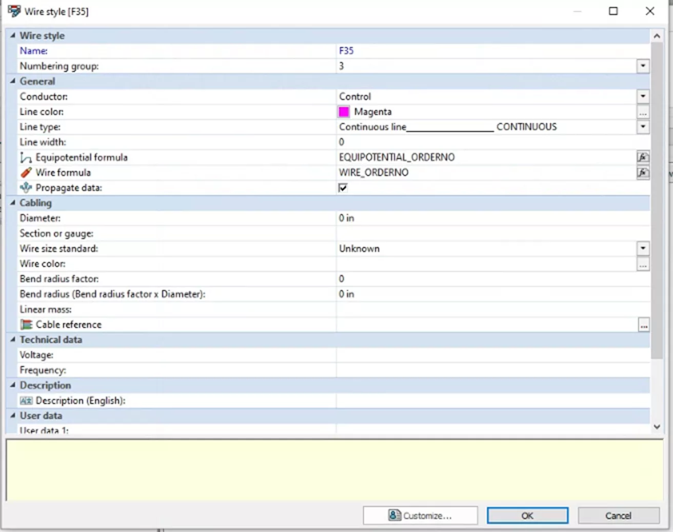SOLIDWORKS Electrical Wire Style Settings 