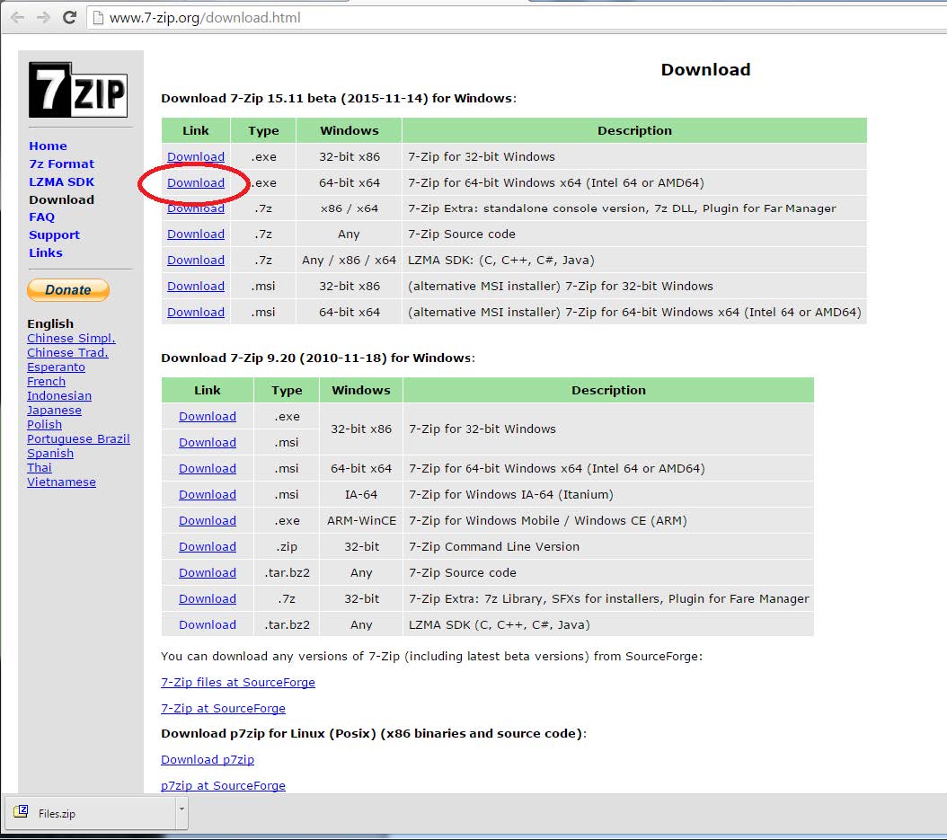 download sdk for windows 7 32bit zip file