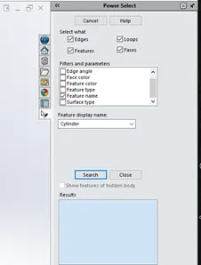 SOLIDWORKS Utilities Feature Name Parameters