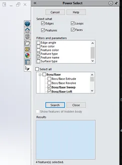 SOLIDWORKS Utilities Feature Type Parameter