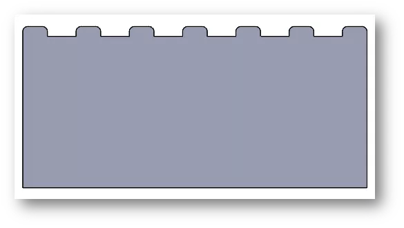 SOLIDWORKS Fillets Added to Edges of Tabs