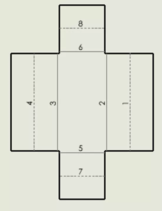 Flat Pattern Drawing View in SOLIDWORKS with Bend Notes Showing the Original Bend Order 